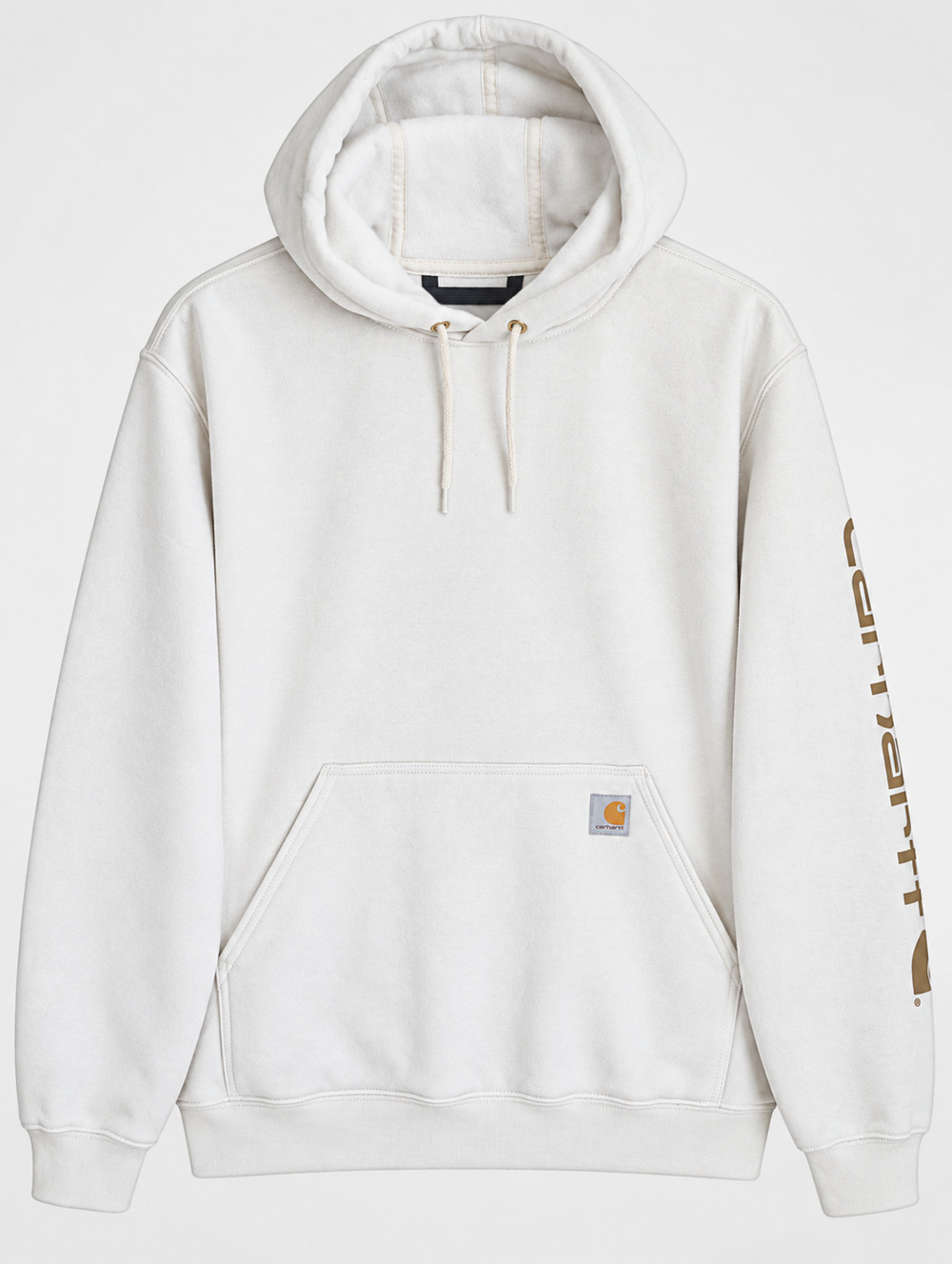 Carhartt K288 Sleeve Logo Hoodie Mens M White Loose Fit Pullover NWT